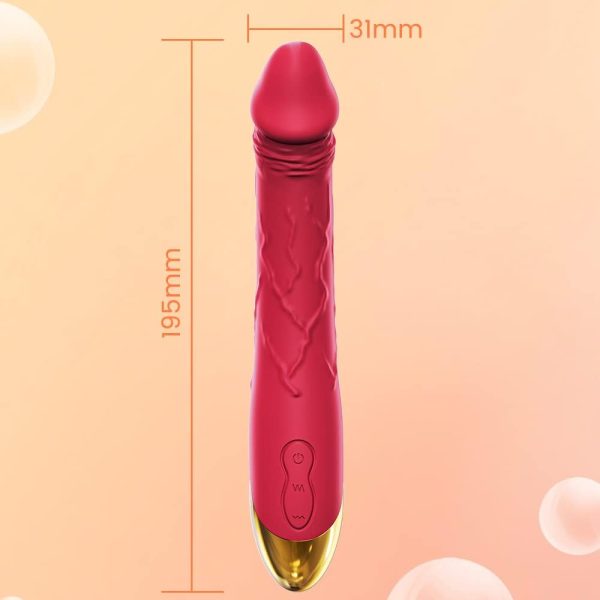 7.6 Inch Realistic Dildo Vibrator for Women，10 Powerful Vibration Modes for Clitoral and G-spot Stimulation, Waterproof Rose Adult Sex Toys for Women and Couples - Image 3