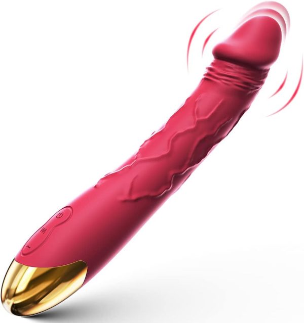 7.6 Inch Realistic Dildo Vibrator for Women，10 Powerful Vibration Modes for Clitoral and G-spot Stimulation, Waterproof Rose Adult Sex Toys for Women and Couples - Image 2