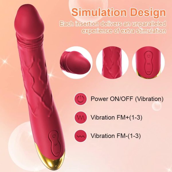 7.6 Inch Realistic Dildo Vibrator for Women，10 Powerful Vibration Modes for Clitoral and G-spot Stimulation, Waterproof Rose Adult Sex Toys for Women and Couples - Image 8