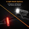 Ascher Ultra Bright USB Rechargeable Bike Light Set, Powerful Bicycle Front Headlight and Back Taillight, 4 Light Modes, Easy to Install for Men Women Kids Road Mountain Cycling Black - Image 4