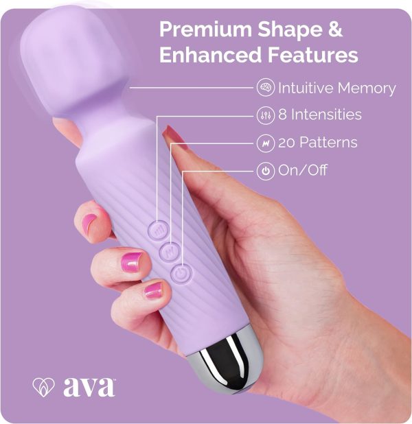 Ava Vibrator Wand [Sex Toys] Clit Stimulator Vibrators | Vibrator for Woman | Sex Toy | Gifts for Women | 20 Patterns & 8 Speeds of Pleasure | Quiet & Small - Image 5