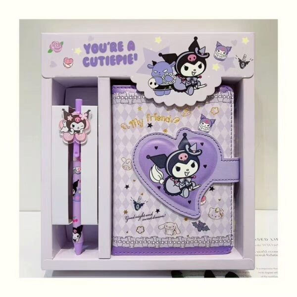 Sanrio Notebook children cute Kulomi ledger set girl student magnetic buckle notepad stationery gift box - Image 4