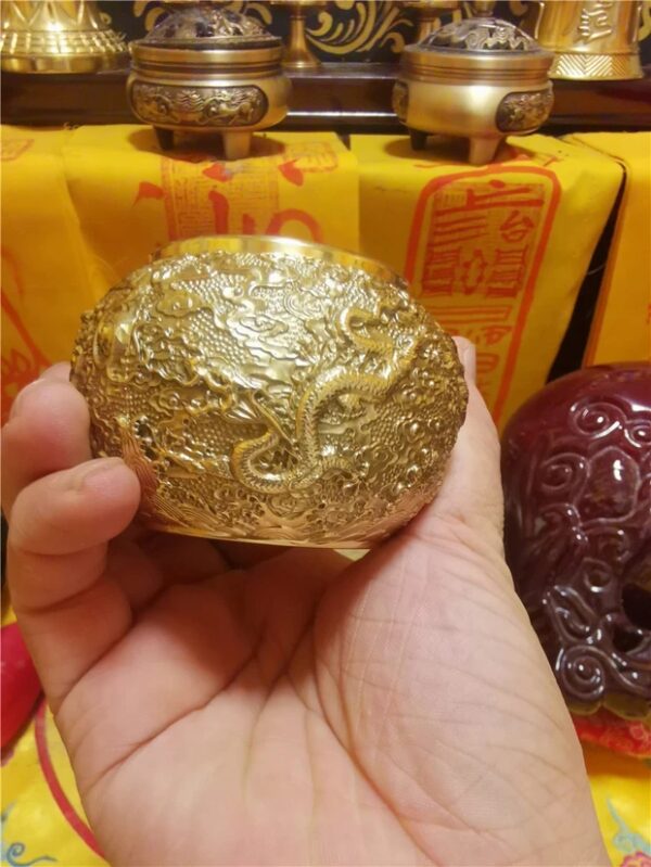 Taoist Pure Copper Ritual Purification Cup - Image 3