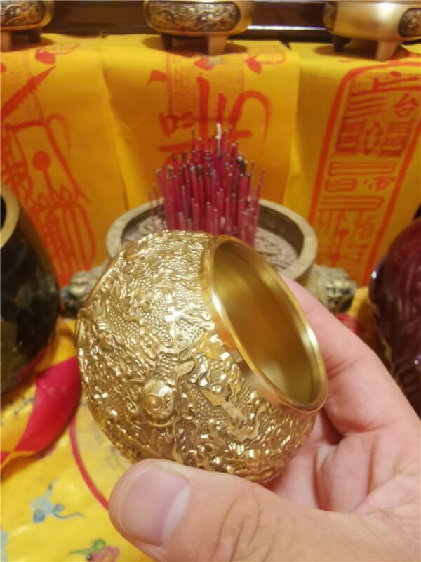 Taoist Pure Copper Ritual Purification Cup - Image 2